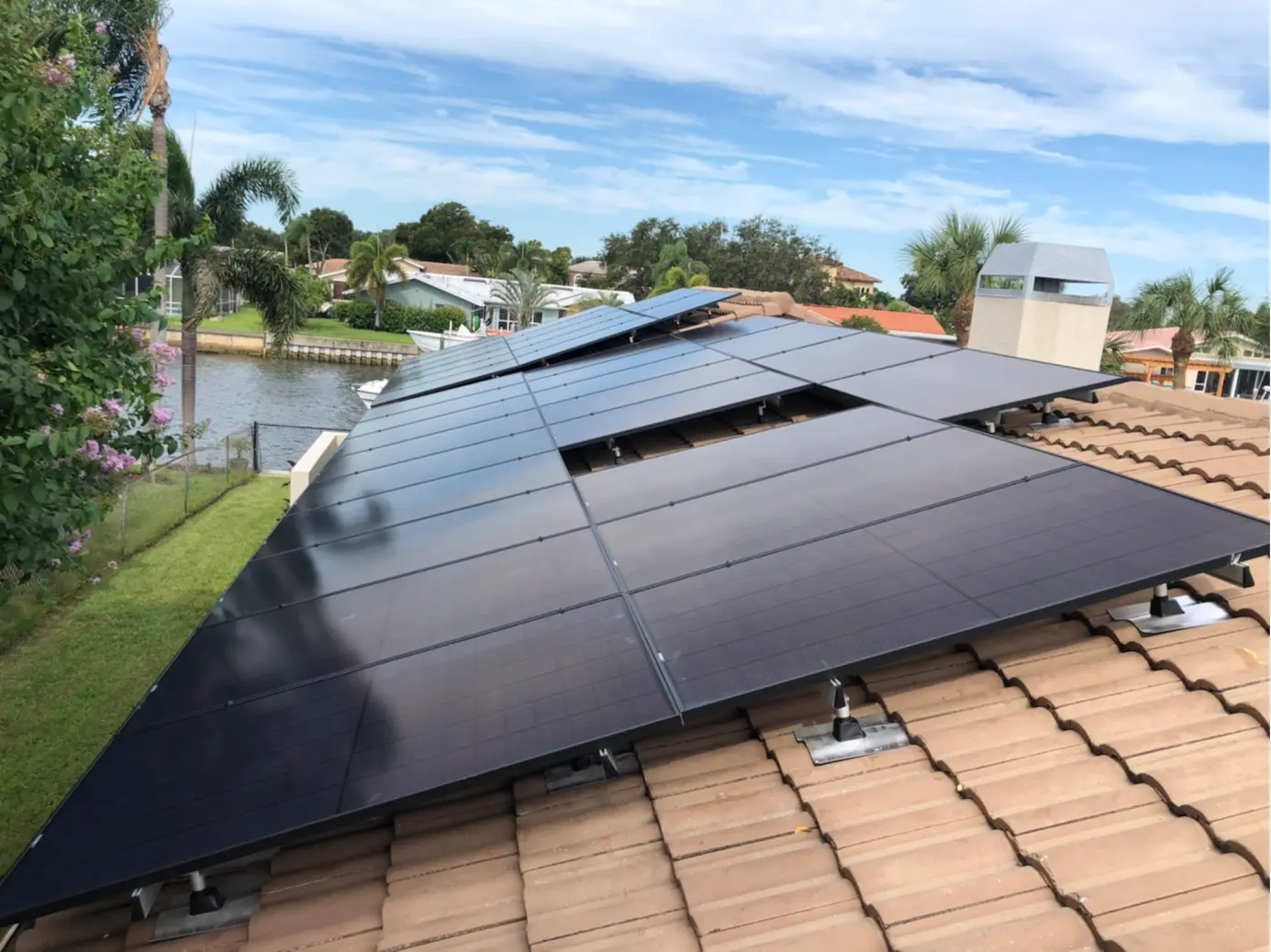 Lunex Power rooftop solar installation on a residential tile roof
